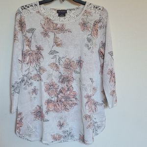 Van Heusen White floral print top